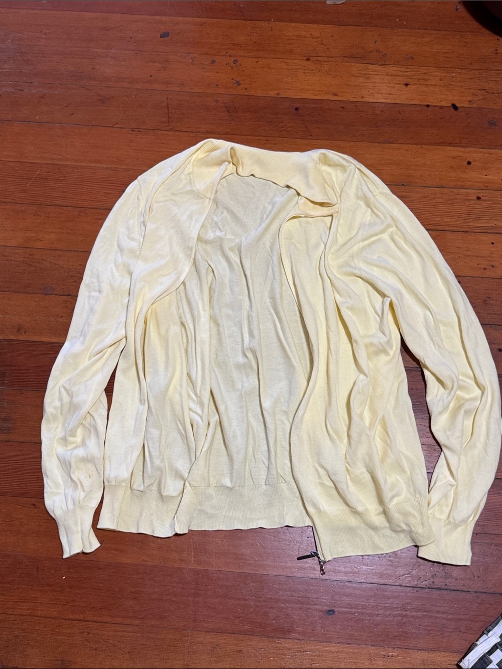 Gran Sasso Men’s Light Yellow Zip-Up Sweater